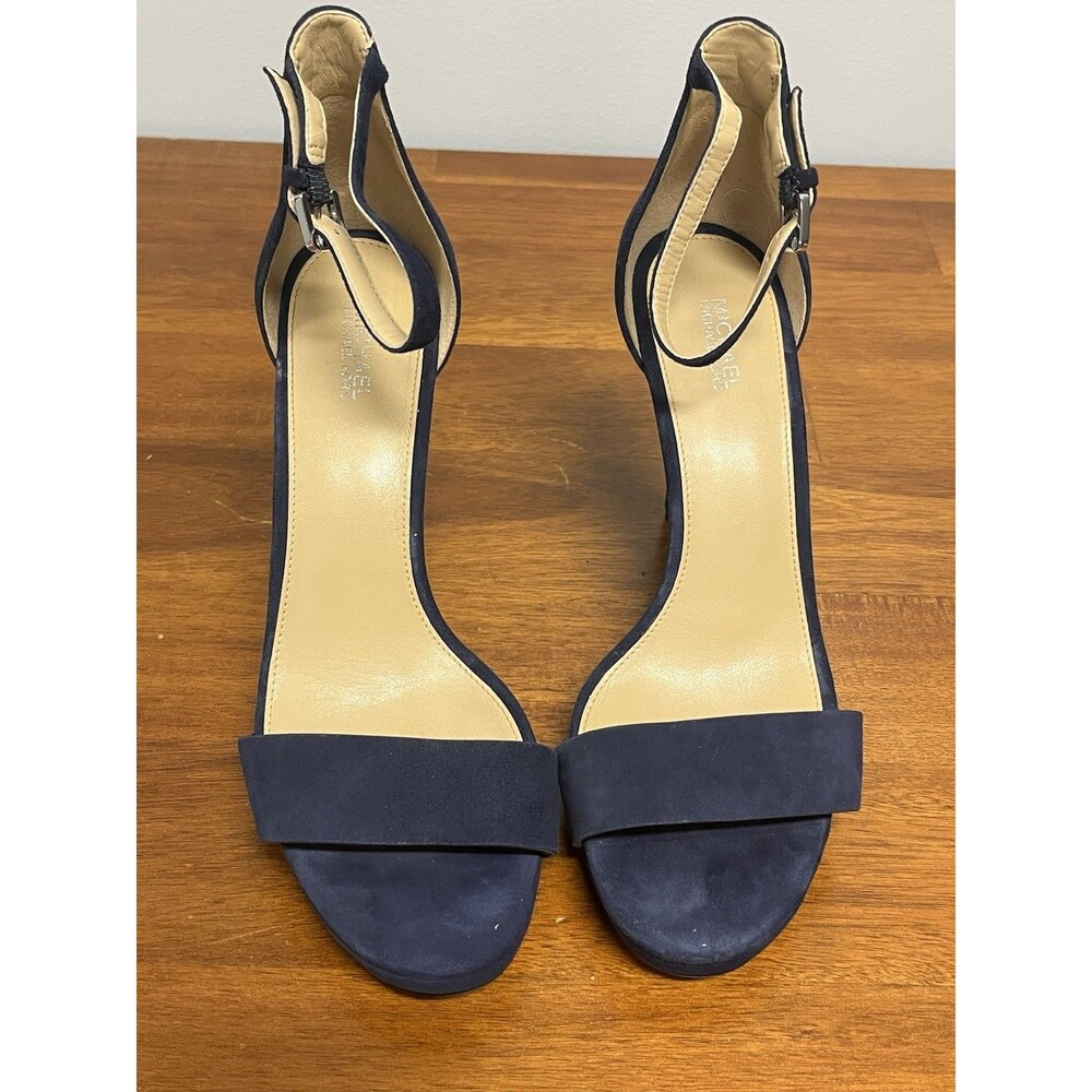 Michael Kors Women’s Navy Suede Strappy Stiletto Ankle Strap Heels US 9M